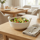 Ceramic Bowl with Two Handles Cream – 18cm
