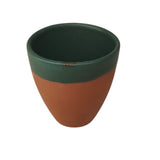 Maria Terracotta Clay Tea Coffee Cup-8cmX9cm-Green&Clay