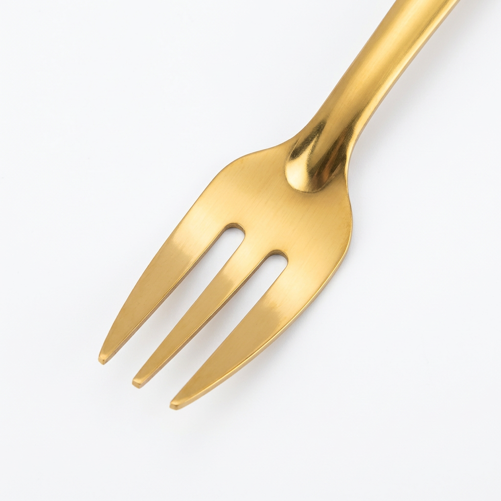 Stainless Steel Serving Fork Gold - 24cm