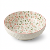 Ceramic Round Floral Bowl - 23cm