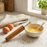 Shengya Wooden Handle & Metal Spiral Egg Whisk - 22cm