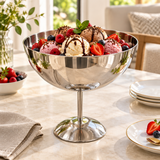 Stainless Steel Pedestal Ice Cream Bowl – 23×20cm