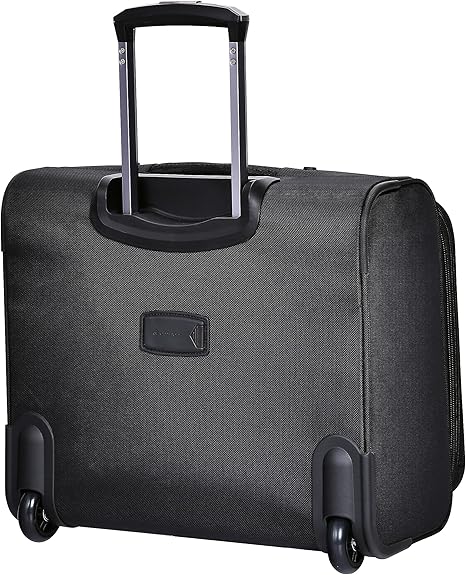 Eminent V135-17 Water-Repellent Multi-Compartment Unisex Pilot Case Trolley for Office & Business Travel – Black