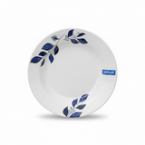Henlee White & Blue Melamine Deep Plate - 9 Inch