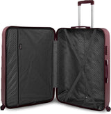 Senator A207 20-Inch Lightweight ABS Hard Shell Check-In Luggage with 4 Spinner Wheels – Burgundy