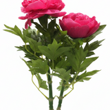 Artificial Flower Plant Pink with White Plastic Pot - 40cm