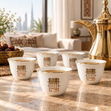 Germax 12 Piece Ceramic Cawa Cup Set - 80ml