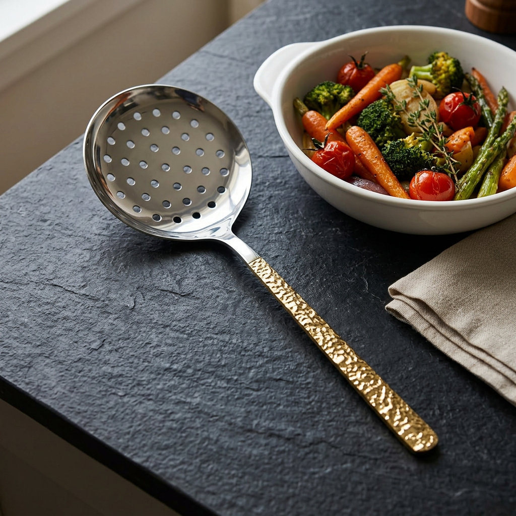 Yuniverse Stainless Steel Skimmer Gold & Silver - 25cm