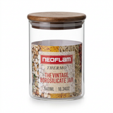 Neoflam Vintage Borosilicate Glass Storage Jar with Wooden Lid - 540ml