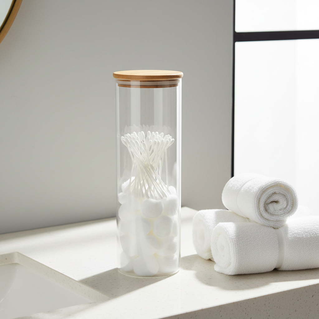 Glass Storage Jar with Bamboo Lid - 1800ml