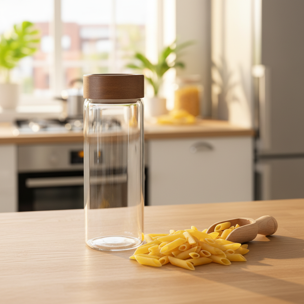 Glass Jar with Wooden Lid - 450ml