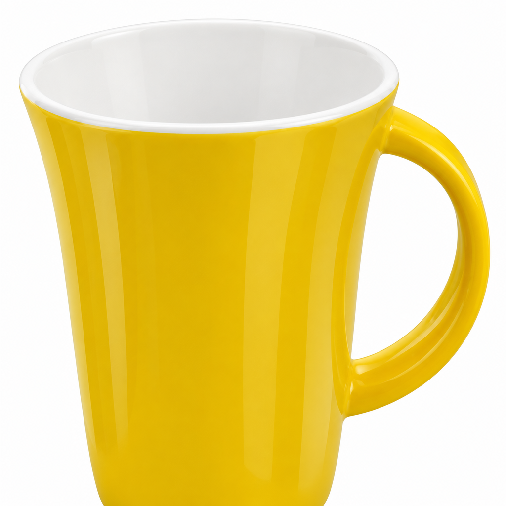 Melamine Mug Yellow & White - 300ml