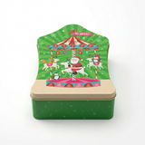 Metal Christmas Candy Box Green - 15×12cm
