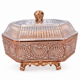 Plastic Footed Fruit Bowl with Lid - 25×10cm