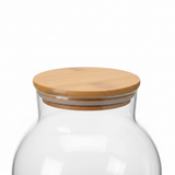 Glass Jar with Natural Bamboo Lid - 350ml