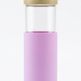 Glass Water Bottle with Silicone Cover Lavender - 1 Litre