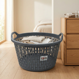 Azco Plastic Laundry Basket with Carry Handles Grey - 50×25cm
