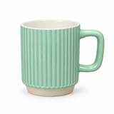 Ribbed Ceramic Mug Mint green - 400ml