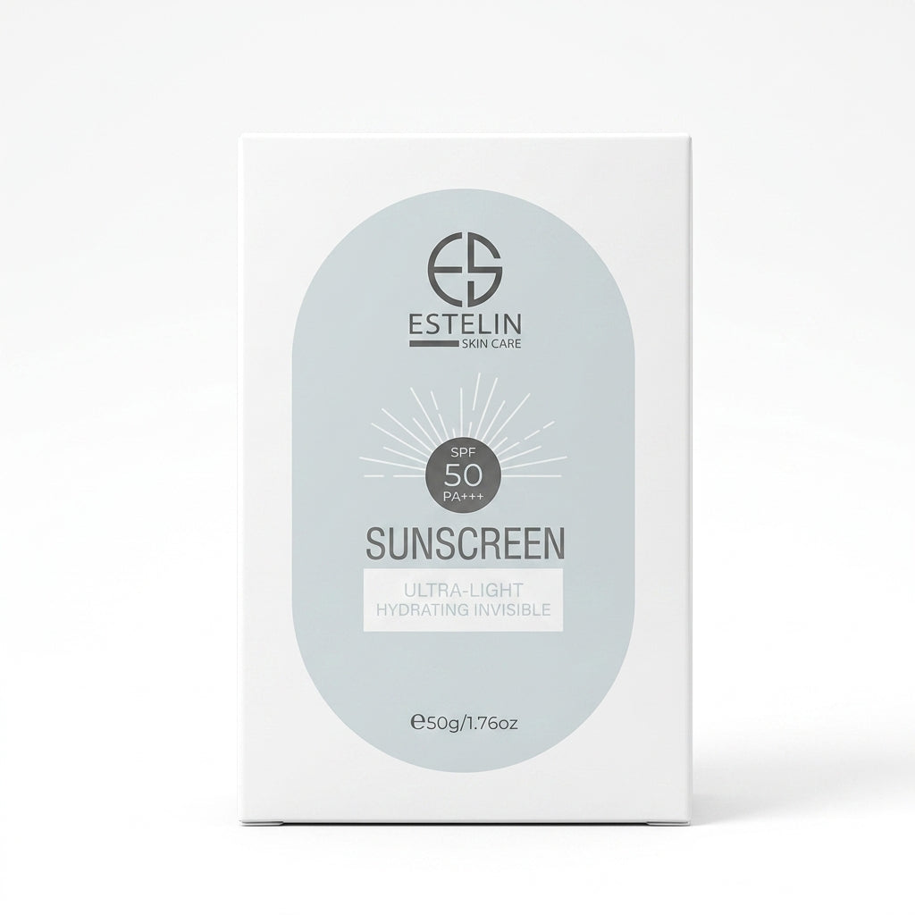 Estelin Skincare Vitamin C Sunscreen SPF 50 PA+++ – Non-Greasy Brightening Sun Protection 50g