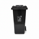 Marcolo Bali Plastic Pedal Dust Bin with Lid Black - 120 Litres