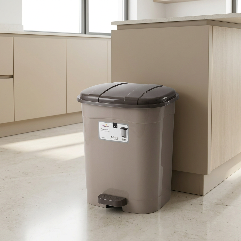 Follow Me Plastic Pedal Dustbin - 10 Litre