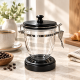Acrylic and Wooden Canister with Clip Lid - 500ml