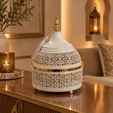 طاجن معدني ذهبي وكريمي - 23×25 سم