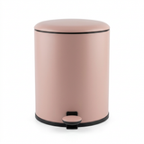 Vogue Plastic Pedal Dust Bin Pink with Black Trim - 5 Litres