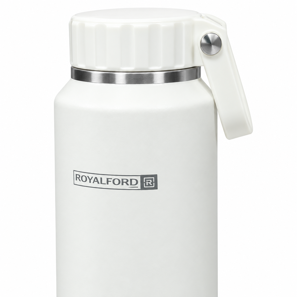 Royalford Stainless Steel Vacuum Bottle White - 710ml