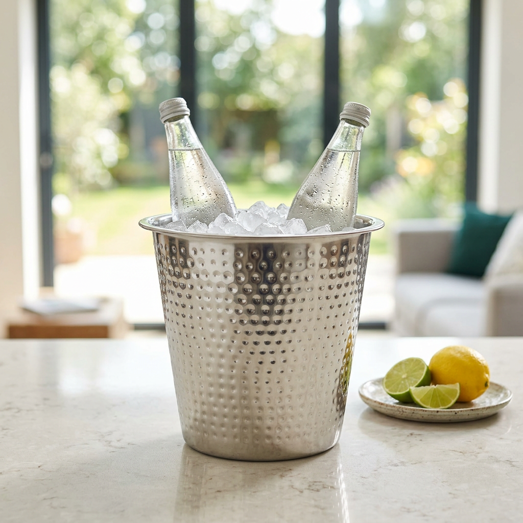 FNS Stainless Steel Champagne Bucket Silver - 5 Litres