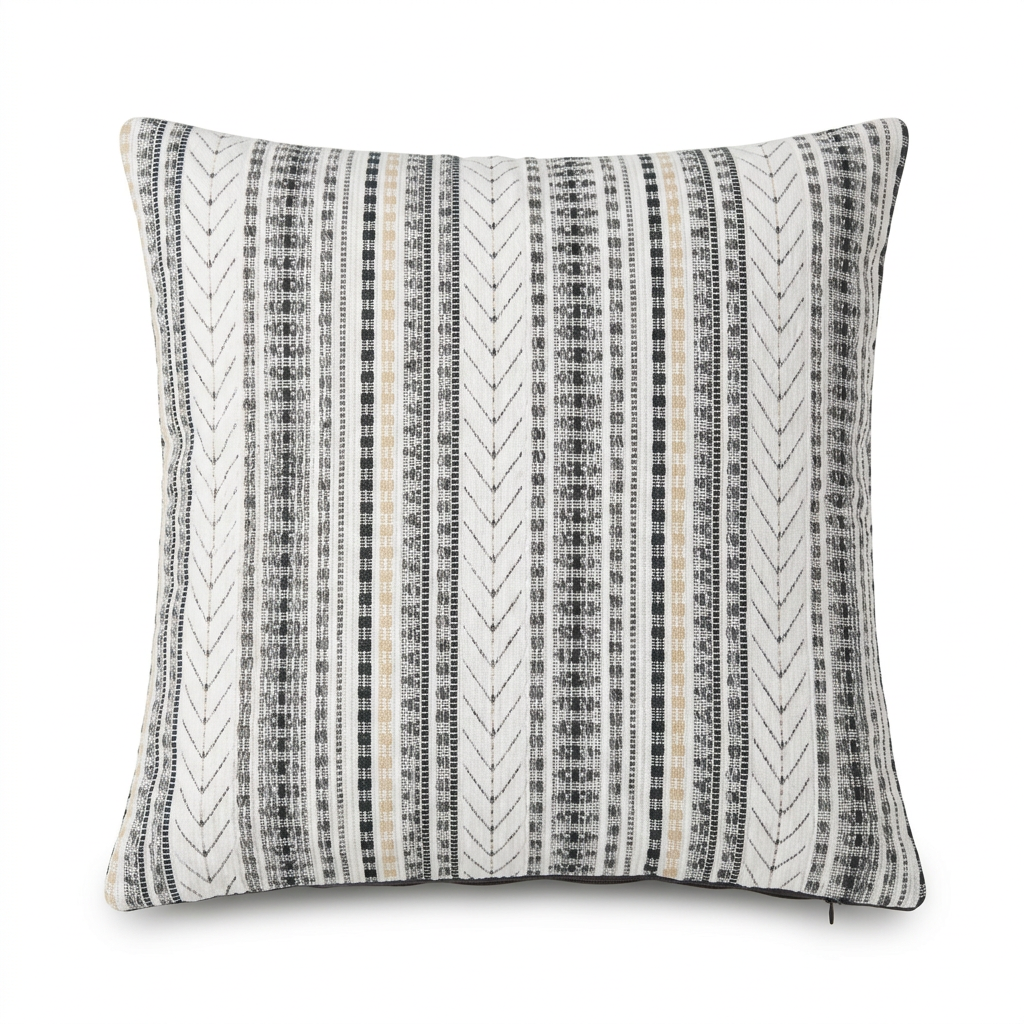 Striped Square Cushion - 40×40cm