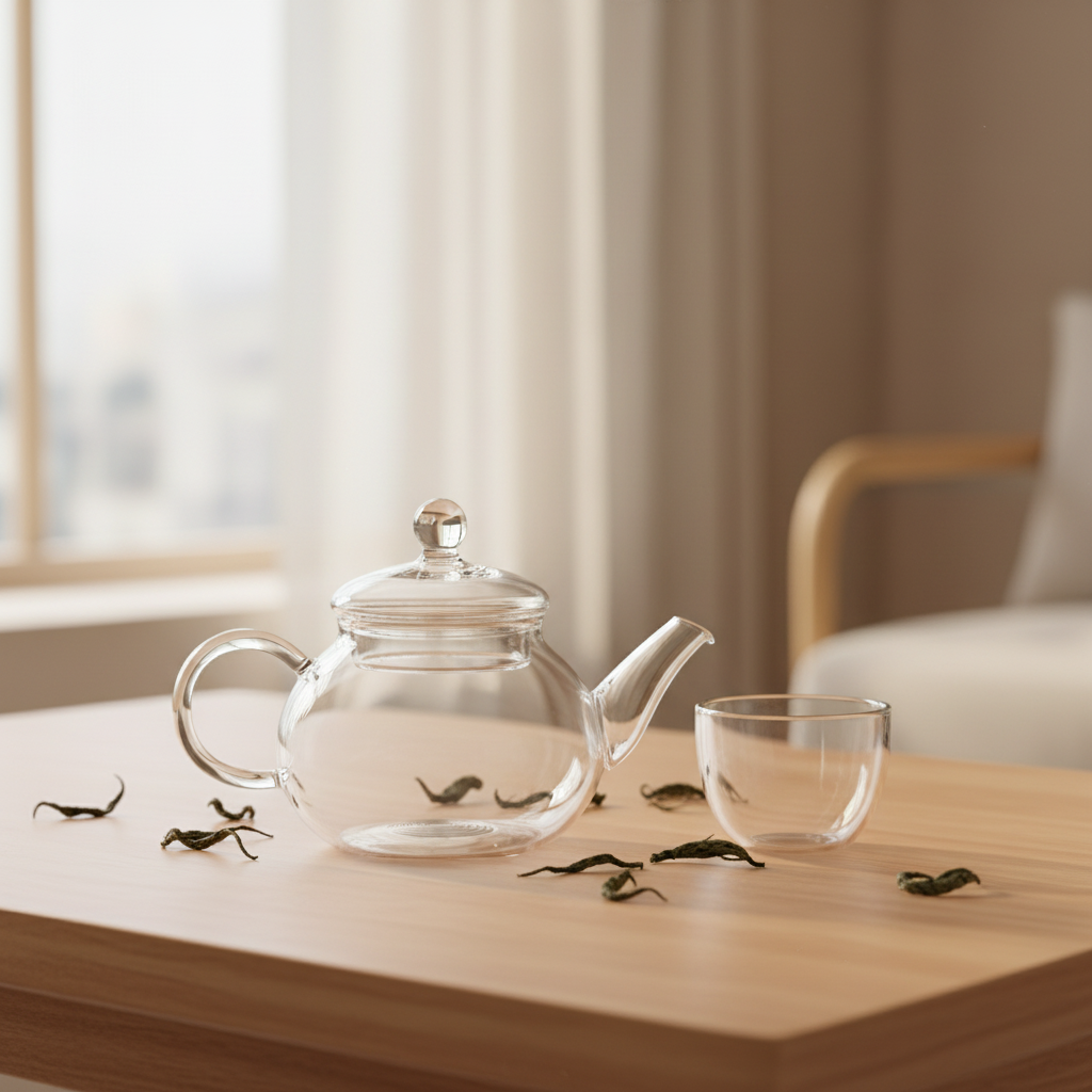Clear Glass Tea Pot with Lid - 250ml