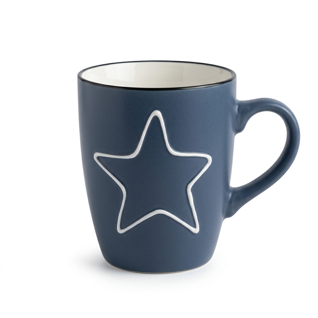 Royalford Ceramic Mug Navy Blue - 380ml