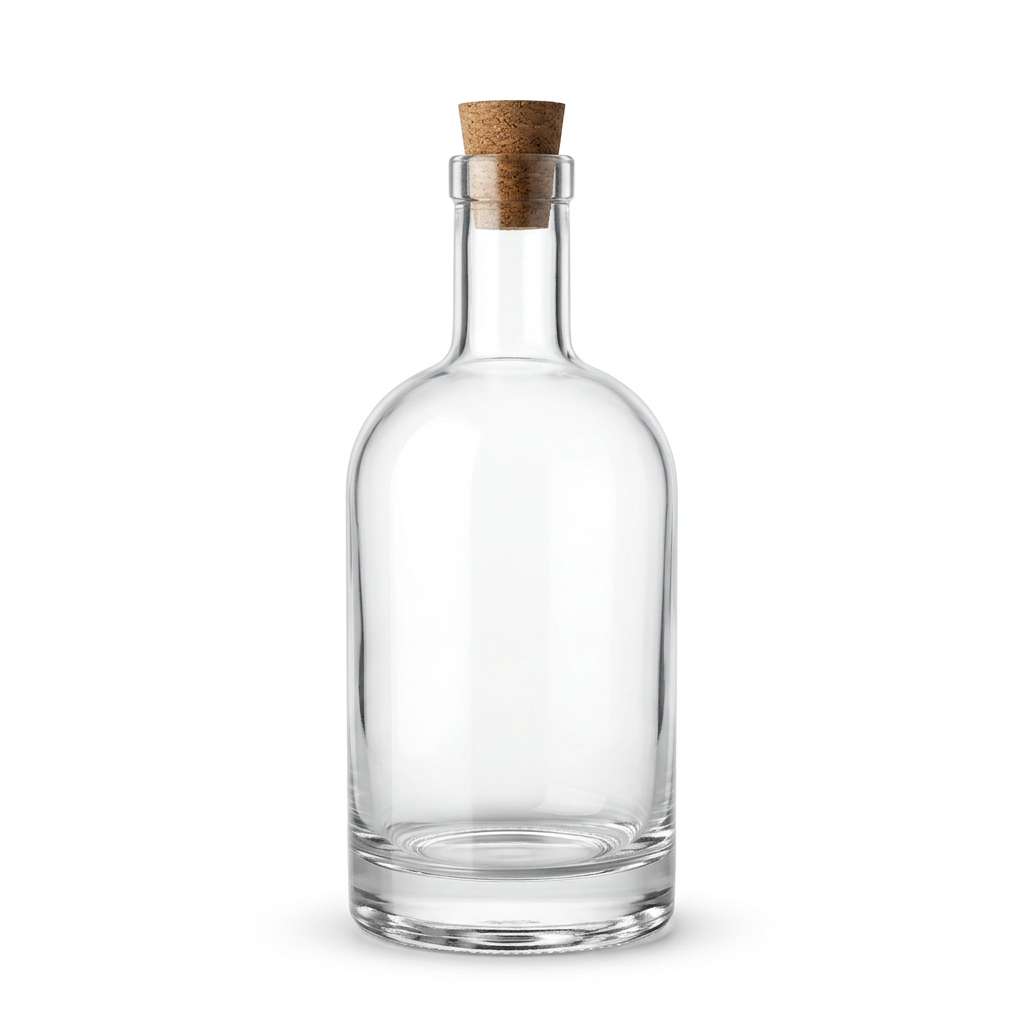 Yuniverse Glass Bottle with Cork Lid – 500ml