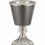 Metal Incense Burner Silver & Black - 25×10cm