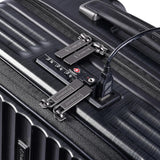 Eminent KK50B Alfred 20-Inch Hard Shell Cabin Luggage with Front-Loading Laptop Access, Dual-Side TSA Lock & USB Port – Brushed Black