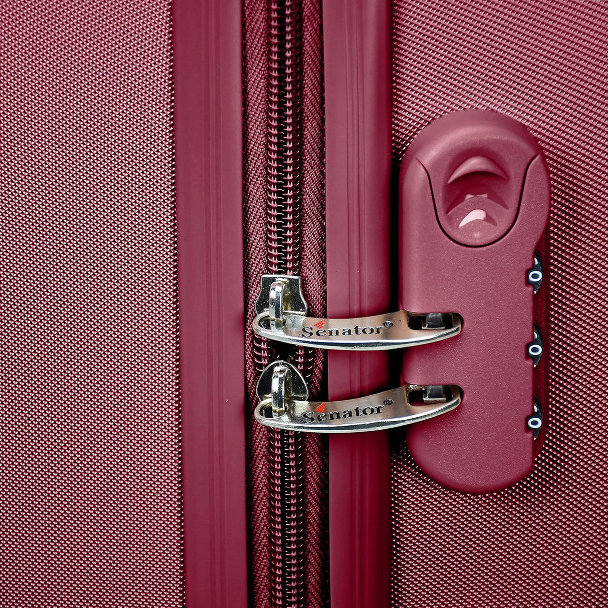 Senator A207 20-Inch Lightweight ABS Hard Shell Check-In Luggage with 4 Spinner Wheels – Burgundy