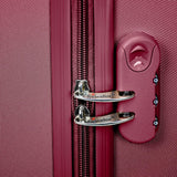 Senator A207 20-Inch Lightweight ABS Hard Shell Check-In Luggage with 4 Spinner Wheels – Burgundy