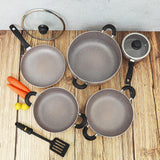 Delcasa 10-Piece Granite Coated Non-Stick Cookware Set - DC1889BGE