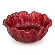 Acrylic Cabbage Leaf Shape Bowl Burgundy Red - 25cm