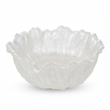 Acrylic Cabbage Leaf Shape Bowl Translucent White - 25cm