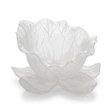 Acrylic Floral Decorative Bowl Frosted White - 30cm