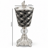 Metal Incense Burner Black & Silver – 25×10cm
