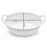 Plastic Rattan Design Storage Basket with Handles – 28×23cm