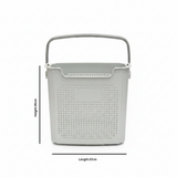 G-Spark Light Grey Plastic Laundry Basket with Handle - 35×37cm