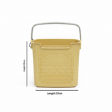 G-Spark Yellow Plastic Storage Basket with Handle - 35×37 cm