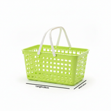 Mini Plastic Basket with Handle – 26×16cm -  Lime Green / Light Blue