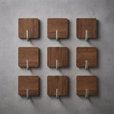 Zhenxiong Brown Wood-Look Adhesive Wall Hooks – 9-Piece Pack