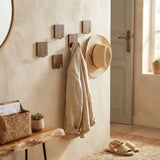 Zhenxiong Brown Wood-Look Adhesive Wall Hooks – 9-Piece Pack