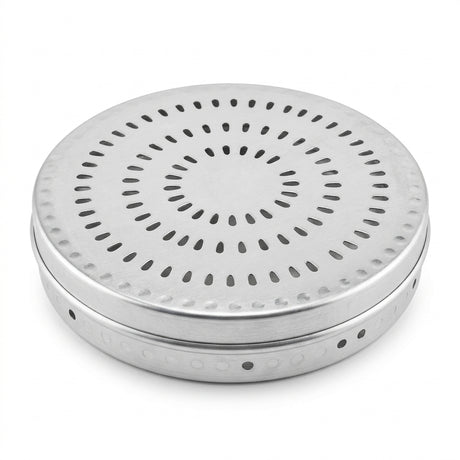Al Huraiz Aluminium Sweets Debba with Perforated Lid – Silver